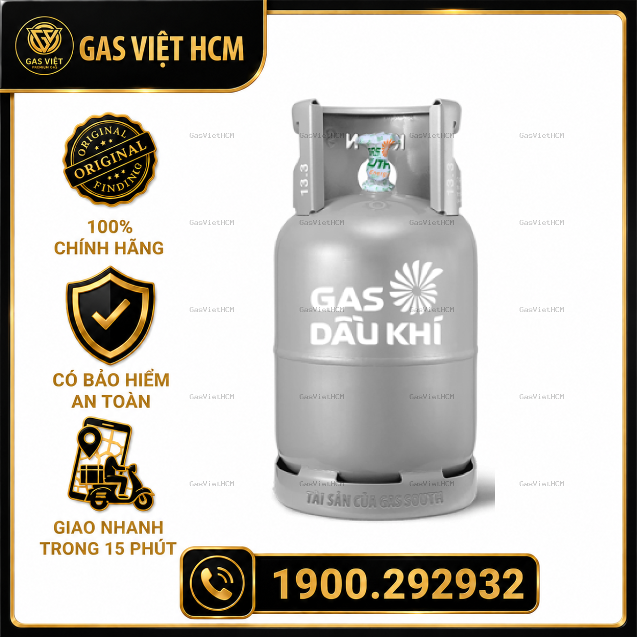 Bình Gas Dầu Khí Xám 12kg