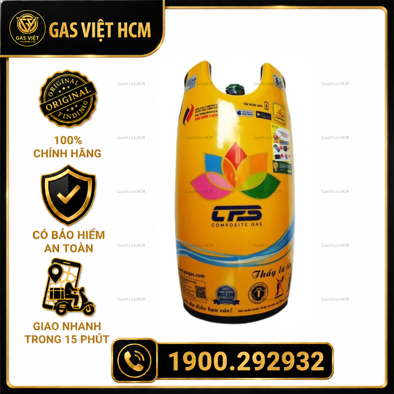 Bình Gas Composite 12KG CPS Van Ngang