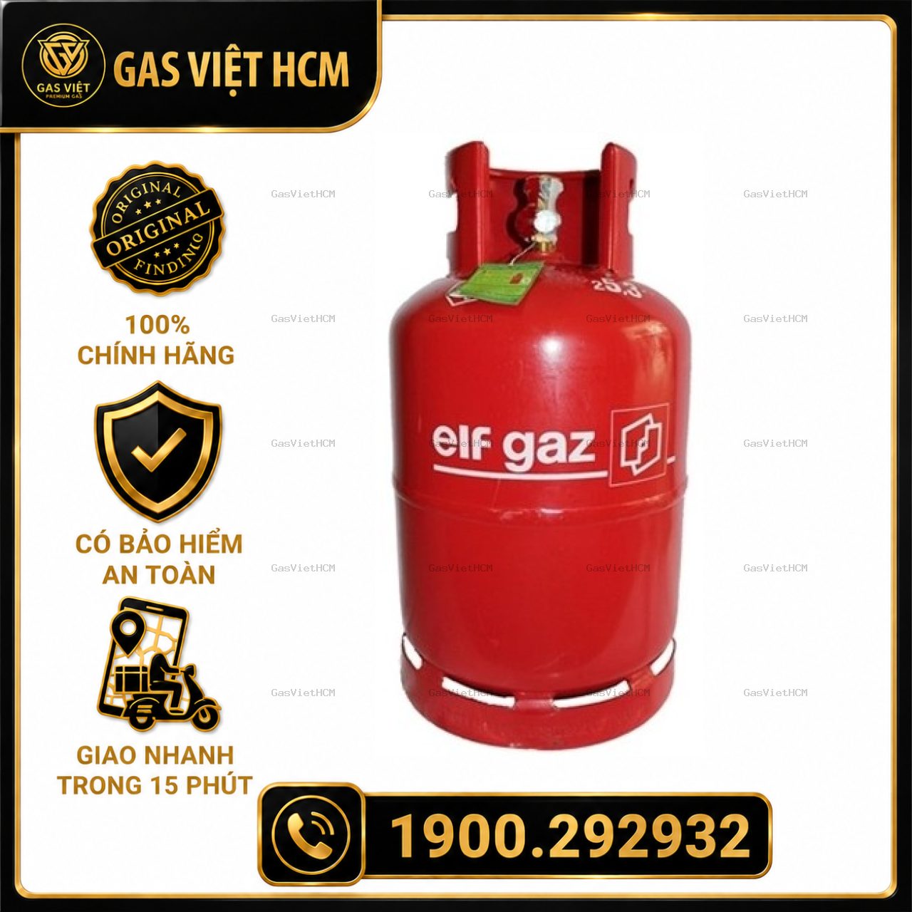 Bình Gas ELF Gaz 12.5kg Màu Đỏ, Giá Đổi Kèm Quà