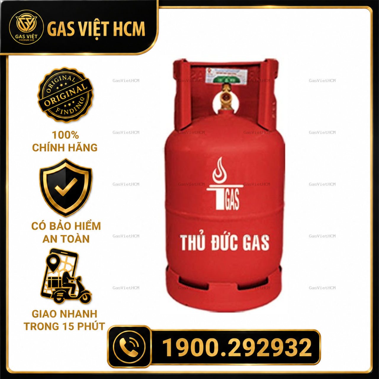 Bình Gas Thủ Đức Đỏ 12kg Chính Hãng