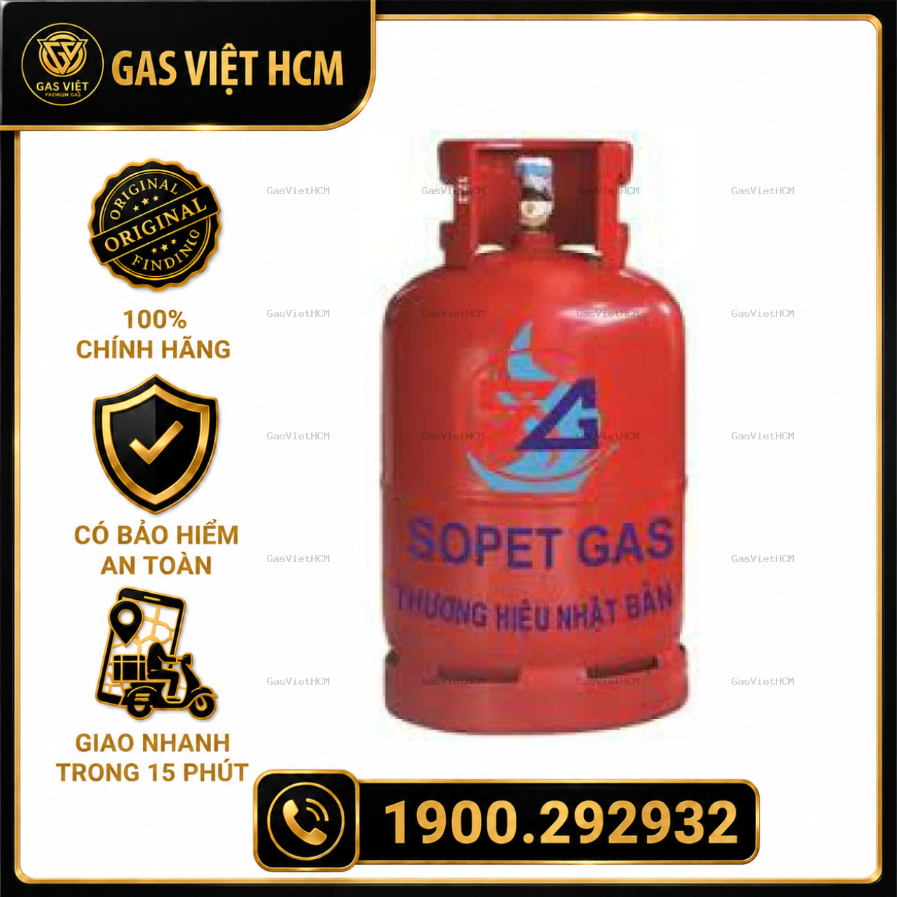 Bình Gas SOPET đỏ 12kg Nhật Bản