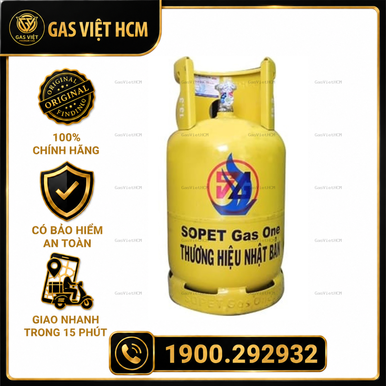 Bình Gas SOPET Vàng 12KG