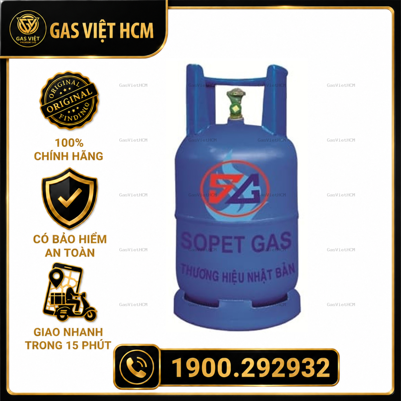 Bình Gas SOPET Xanh Dương 12KG
