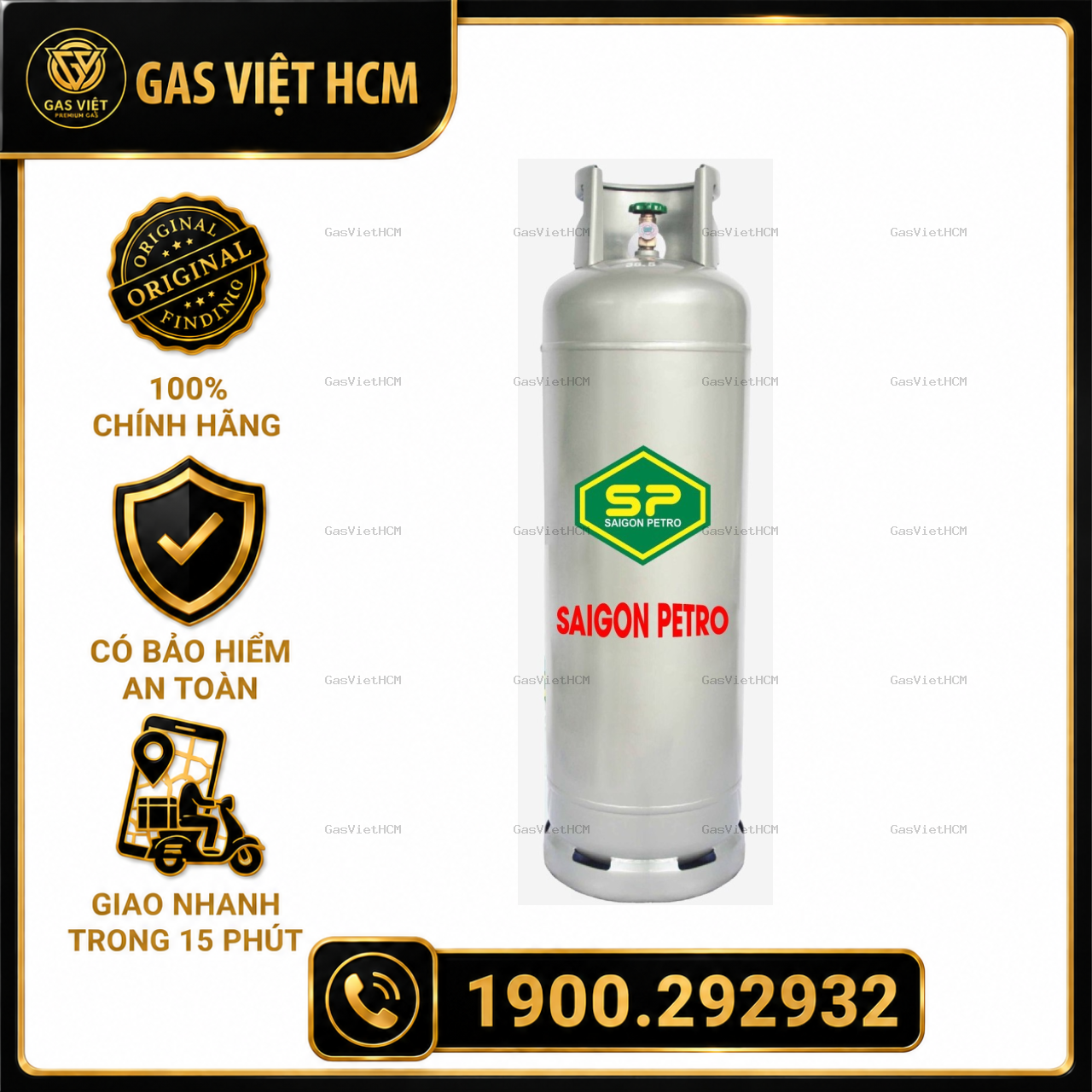 Bình Gas Công Nghiệp 45kg Saigon Petro (Gas SP)