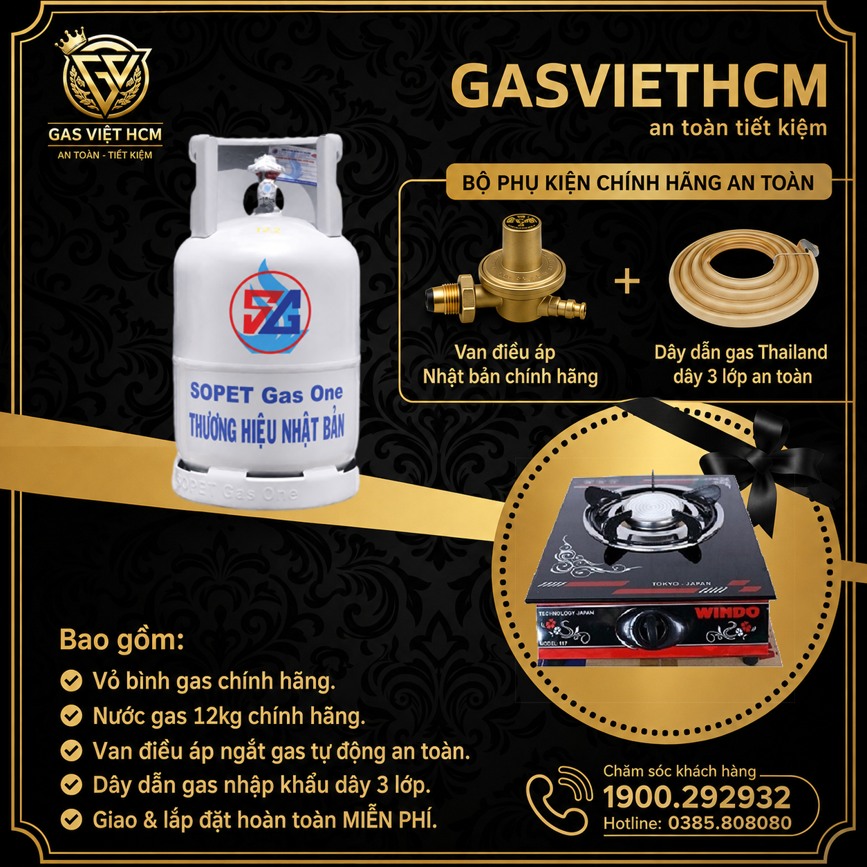 Báo Giá Bộ Bình Gas Xám Cả Vỏ Và Phụ Kiện